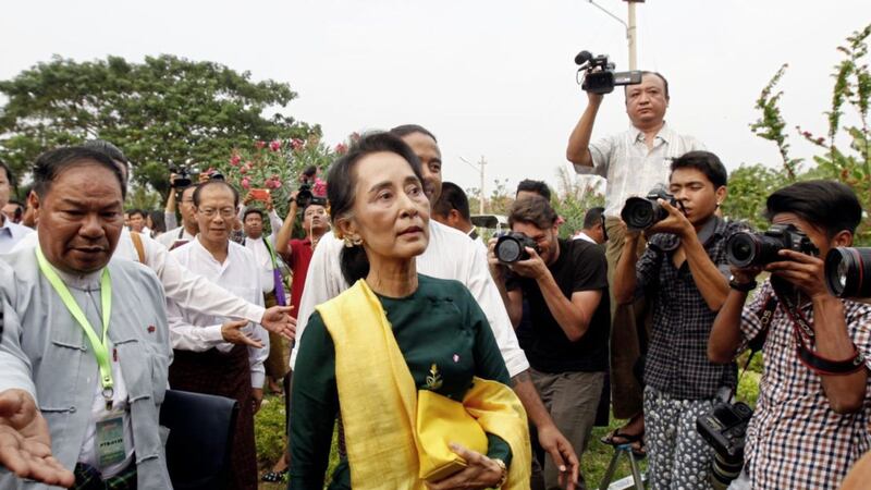 Aung San Suu Kyi&#39;s global image has been damaged by violence since Rohingya insurgents attacked Burma security forces on August 25. Picture by Aung Shine Oo, Associated Press 