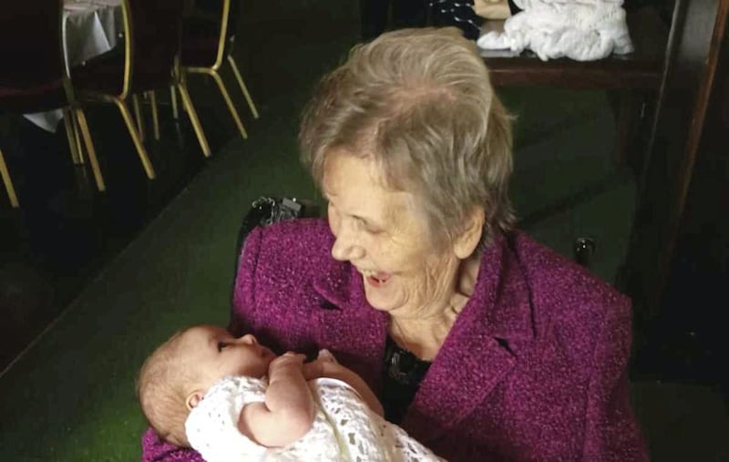 Mammy-Mary pictured with Grace Hart at her christening 