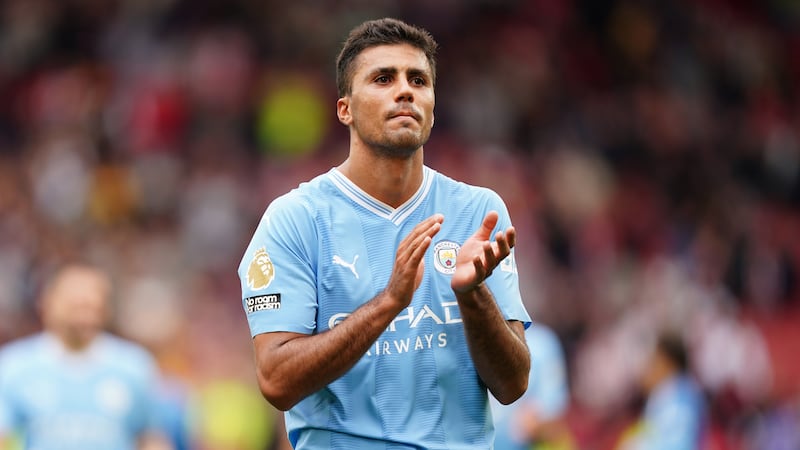 File photo dated 27-08-2023 of Rodri, who Manchester City could be without for Sunday’s FA Cup tie against Huddersfield following the death of his grandmother. Issue date: Friday January 5, 2024.