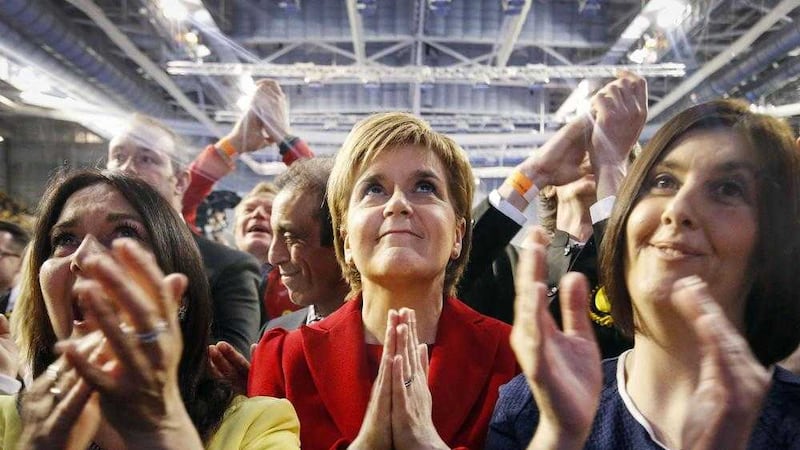 SNP leader Nicola Sturgeon as results come in at Scottish Parliament election count. Picture byDanny Lawson/PA Wire 