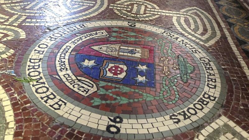 A mosaic in Newry Cathedral to Bishop Francis Brooks is to be removed 