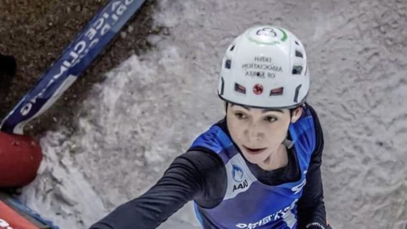 Eimir McSwiggan from Gortin was &quot;thrilled&quot; to claim bronze at the ice-climbing World Cup 