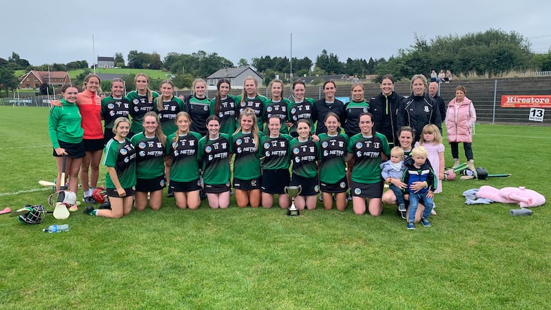 The Eglish team that retained their Tyrone senior camogie title with a comfortable victory over Derrylaughan on Sunday