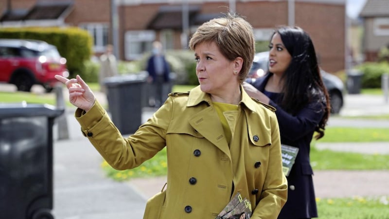 First Minister of Scotland and SNP leader Nicola Sturgeon in Airdrie during campaigning for the Airdrie and Shotts by-election earlier this week. Picture by Russell Cheyne/PA 