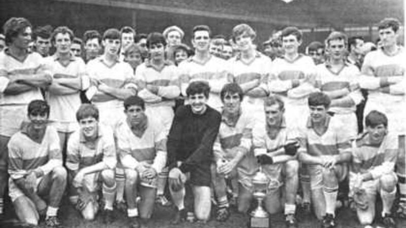 The Derry U21 team after beating Offaly at Croke Park in 1968 &nbsp;