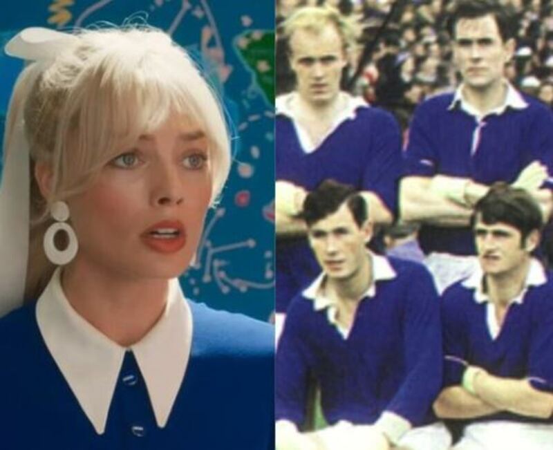 Barbies outfit is compared to the 1969 Cavan GAA Uniform 