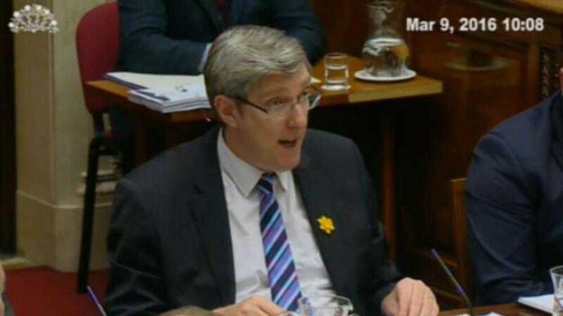 John O&#39;Dowd appeared before the committee for the final time as education minister yesterday 