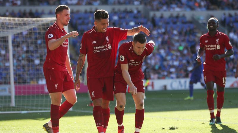 The midfielder scored Liverpool’s second goal in a 2-0 victory over Cardiff City.