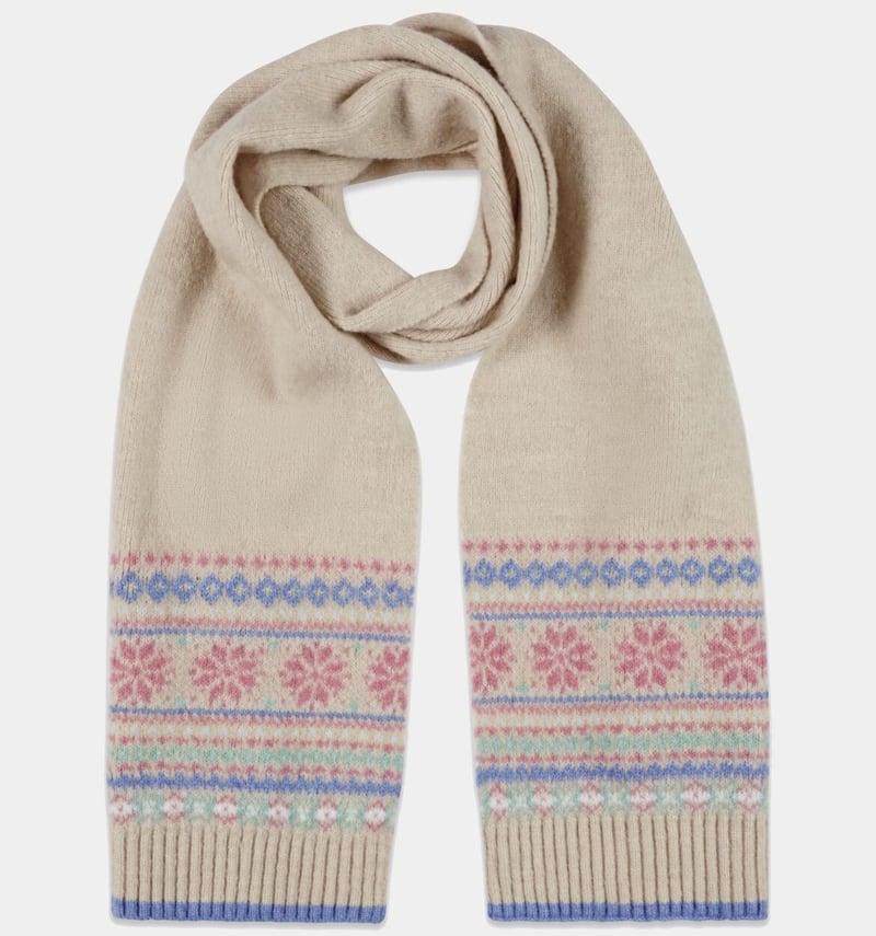 Undated Handout Photo of M&amp;Co Cream Knitted Fairisle Scarf, &pound;18, available from M&amp;Co. See PA Feature FASHION Winter Warmers. Picture credit should read: PA Photo/Handout. WARNING: This picture must only be used to accompany PA Feature FASHION Winter Warmers. WARNING: This picture must only be used with the full product information as stated above. 