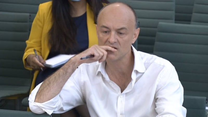 Dominic Cummings, former Chief Adviser to British prime minister Boris Johnson, giving evidence to a joint inquiry of the Commons Health and Social Care and Science and Technology Committees on the subject of Coronavirus: lessons learnt. Picture by PA Wire&nbsp;