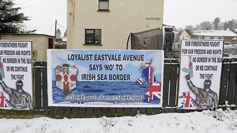 Loyalists have expressed their opposition to Irish Sea border 