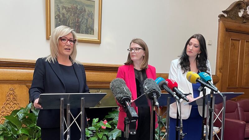 Michelle O’Neill, left, said Northern Ireland was underfunded compared to other parts of the UK
