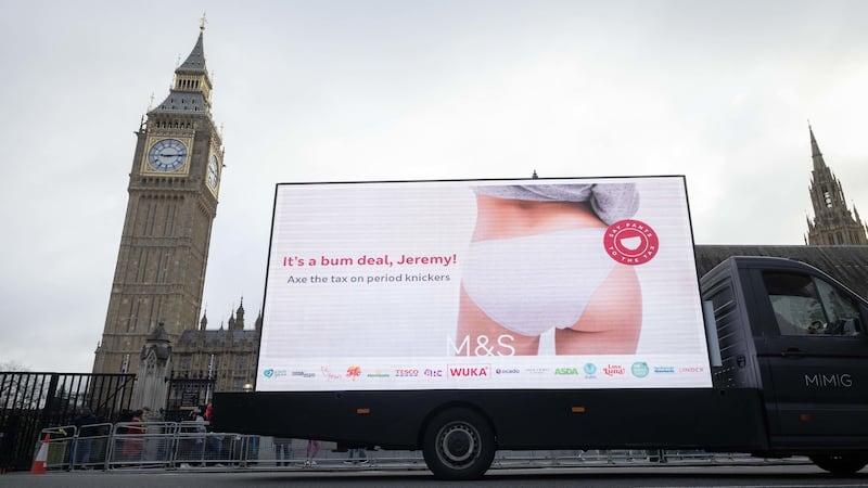A campaign called on the Chancellor to make period pants VAT free (Matt Alexander/PA)