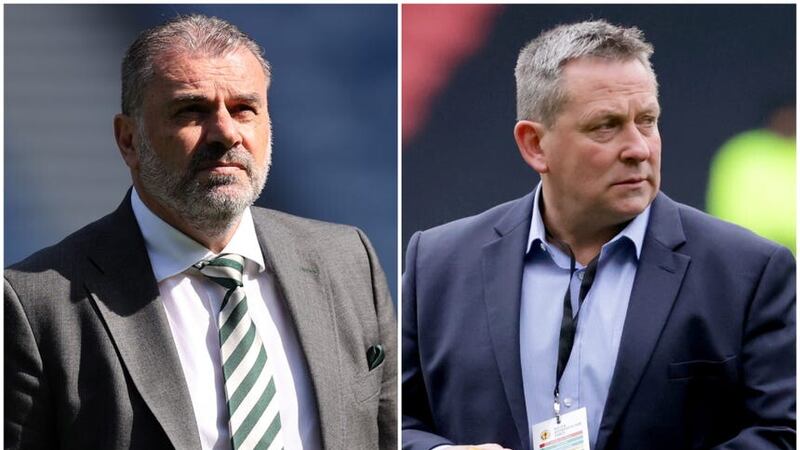 Celtic manager Ange Postecoglou, left, and Inverness boss Billy Dodds (Steve Welsh/PA)