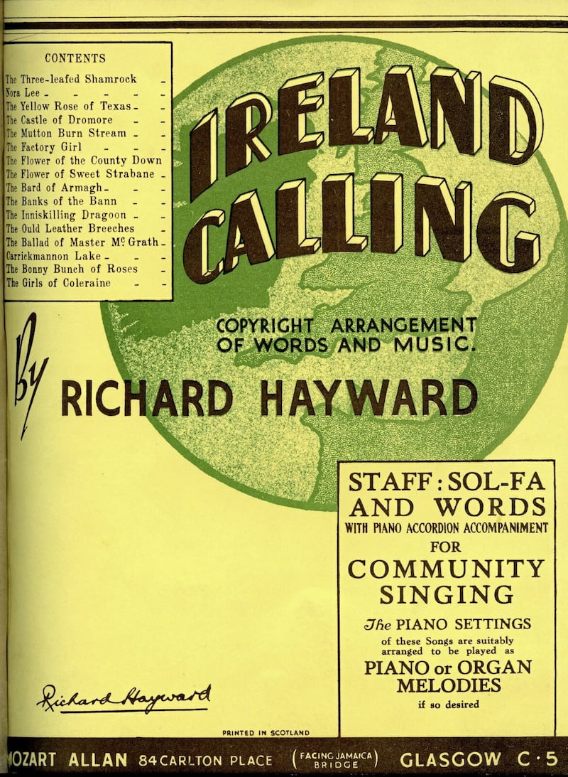 The cover of Richard Hayward&#39;s Ireland Calling, published in the mid 1950s 