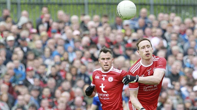 Tyrone star Colm Cavanagh against Monaghan during the Ulster Senior Football Championship quarter-final at Healy Park, Omagh. Picture: Margaret McLaughlin. 