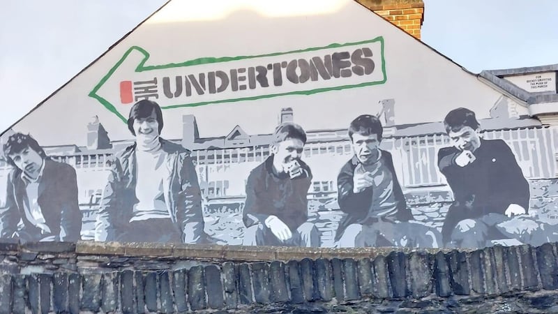 The new Undertones mural in Derry. Picture via @sanepolitico on X