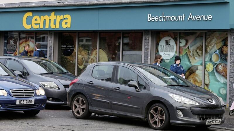 The Centra store in Beechmount Avenue where a robbery took place Picture by Mal McCann 