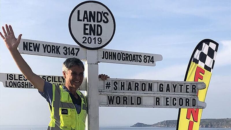 Sharon Gayter is looking to complete a run from Land’s End to John O’Groats within 12 days.