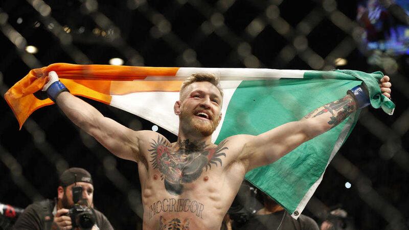 Conor McGregor after defeating Jose Aldo in Las Vegas. Picture by John Locher/AP Photo 