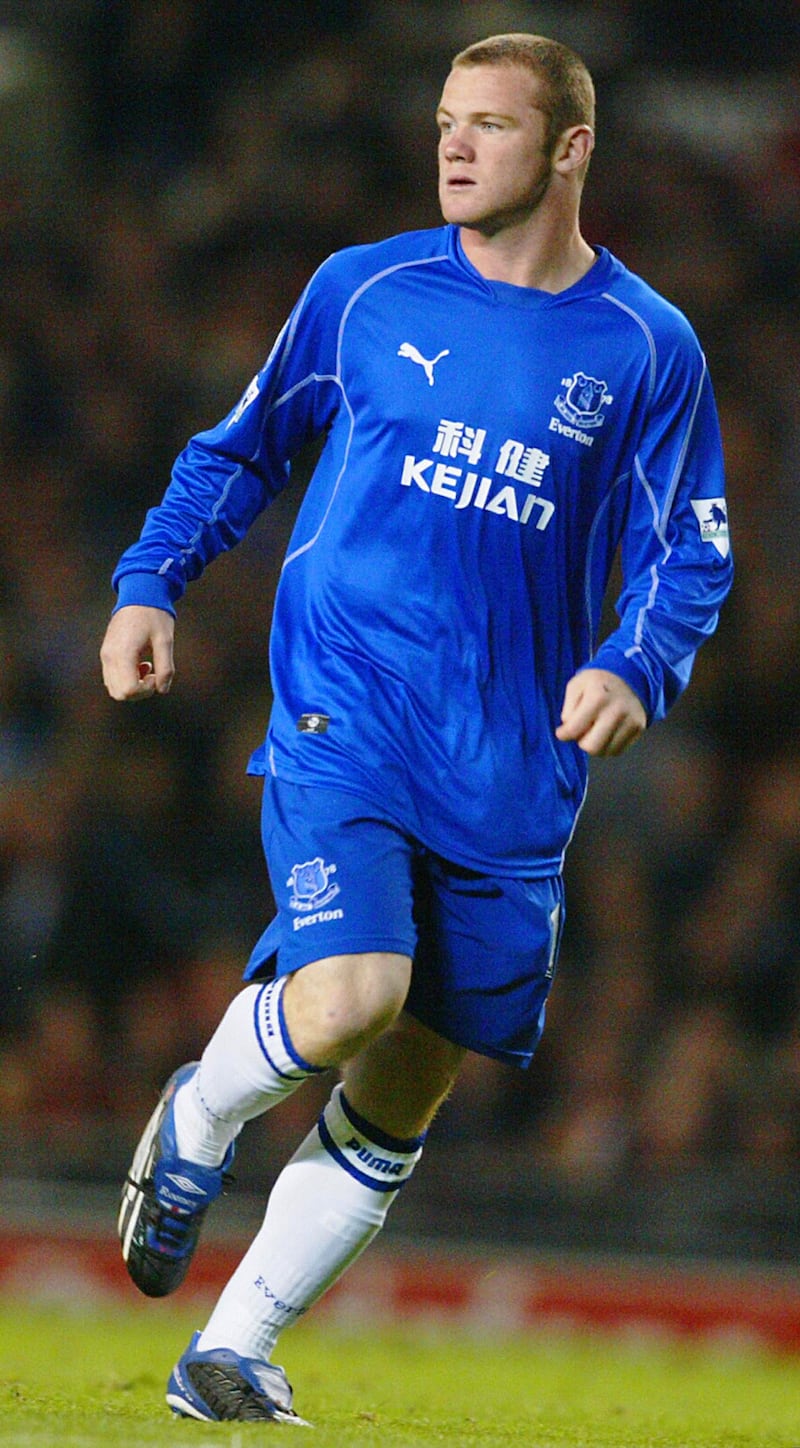 Wayne Rooney introduced himself as a 16-year-old at Everton