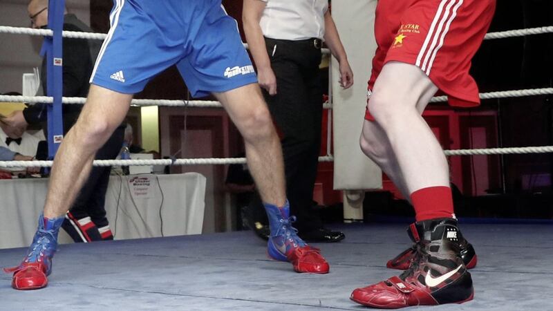 Star&#39;s JP Hale (red) faces Emerald&#39;s Dominic Bradley in tonight&#39;s Irish Elite Championship final at 63.5kg. Picture by Declan Roughan 