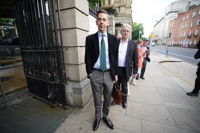Ryan Tubridy at Leinster House, Dublin, before giving evidence before two committees in July 2023