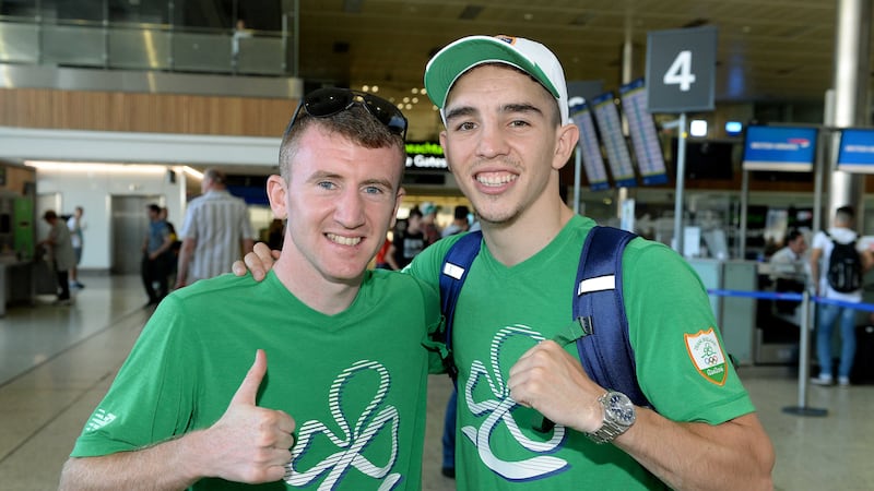 Belfast boxers Paddy Barnes and Michael Conlan ahead of their departure for Rio &nbsp;