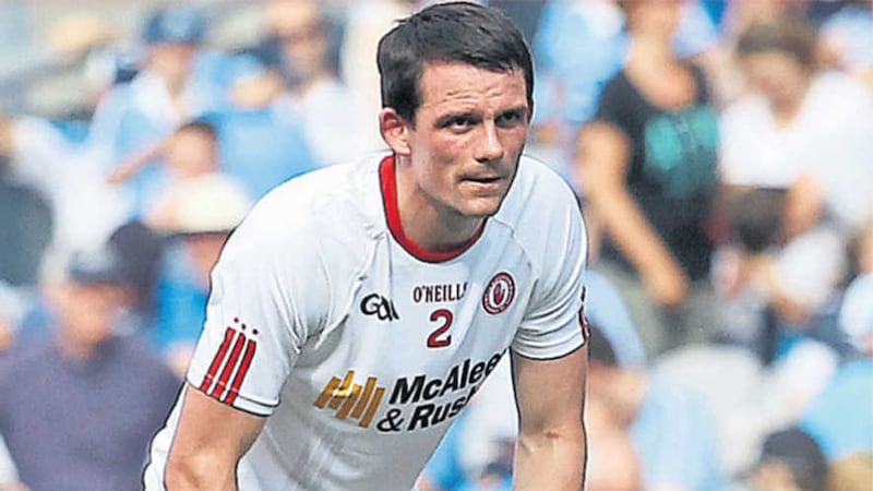 Aidan McCrory and his Tyrone team-mates are crestfallen after Saturday's loss to Mayo at Croke Park&nbsp;