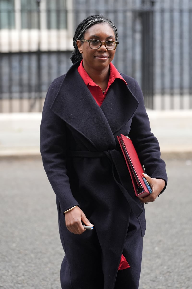 Business Secretary Kemi Badenoch leaving Downing Street