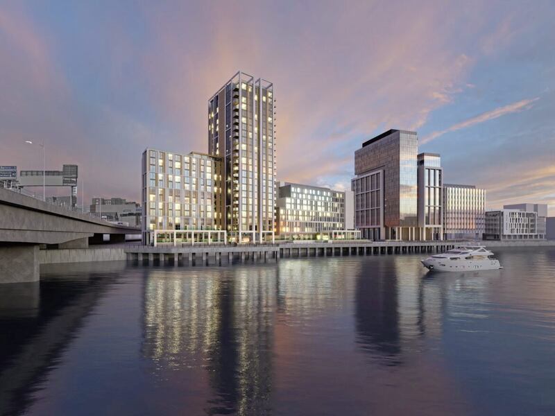 Artist's impression of the City Quays 4 scheme. (Image: RPP Architects/Belfast Harbour)