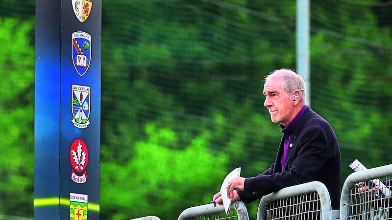 <span style="font-family: Arial, Verdana, sans-serif; ">Mickey Harte on duty for BBC in Ballybofey for the Donegal-Derry game. His exchange with Oisin McConville that day lit the touch-paper on an engrossing on-screen partnership. Picture by Margaret McLaughlin</span>
