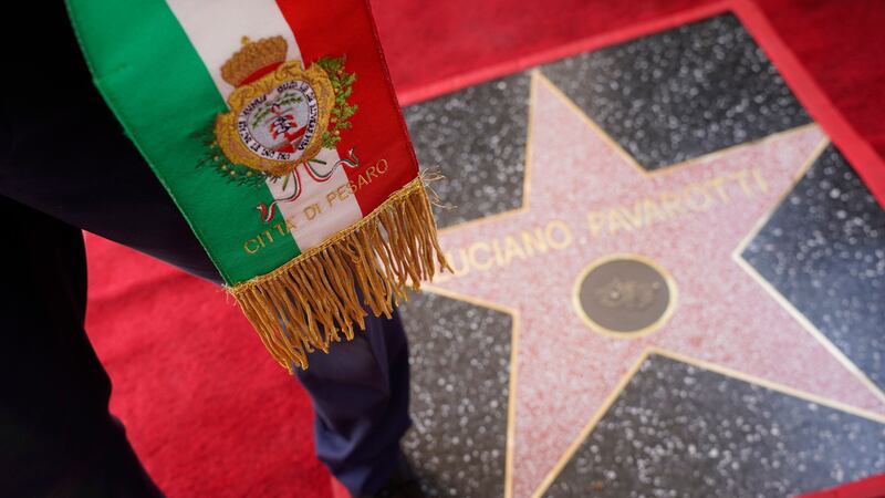 The world-famous opera singer was posthumously honoured with a star on the Hollywood Walk Of Fame on Wednesday.
