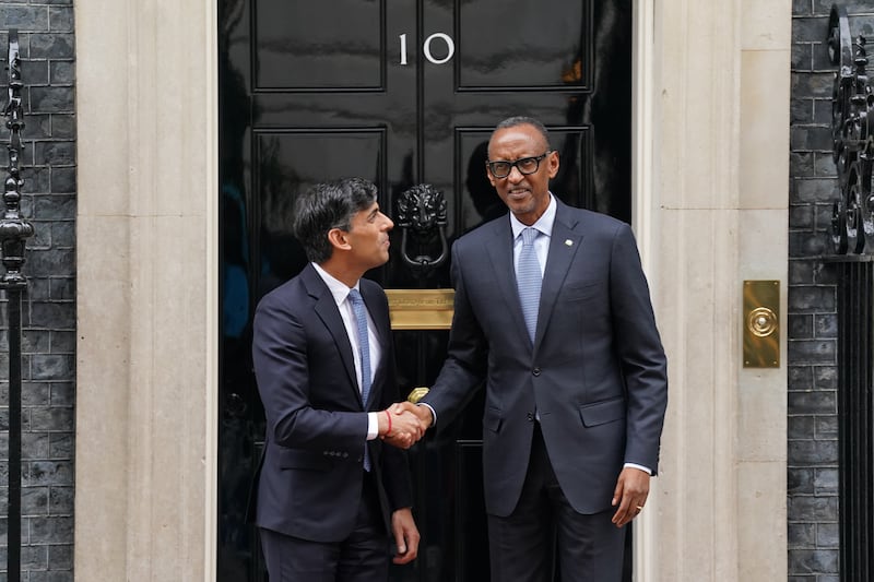 The Prime Minister welcomes the President of Rwanda, Paul Kagame, to 10 Downing Street for talks