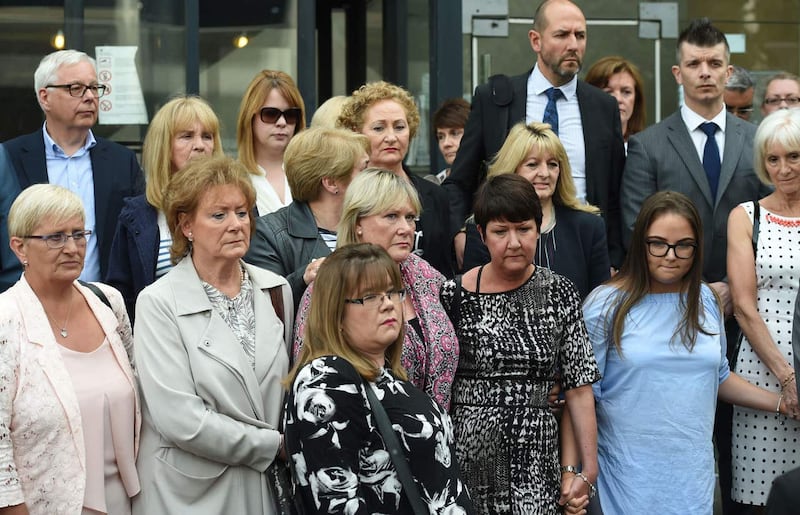 Several of Paterson's victims attended his sentencing at Nottingham Crown Court in 2017 (Joe Giddens/PA)