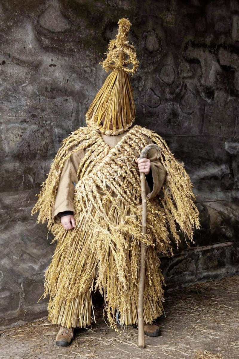 A fully-clad Fermanagh mumber in traditional straw dress made by Patrick Murphy 