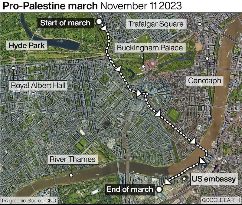 Pro-Palestine march November 11 2023