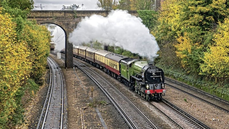 Travelling in style &ndash; The Belmond British Pullman pulled by a steam locomotive chugs through the English countryside 