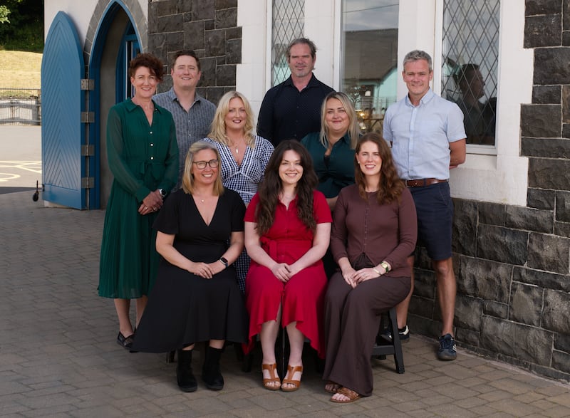 The team pictured at Steensons’ Glenarm workshop during the business’s golden anniversary year.