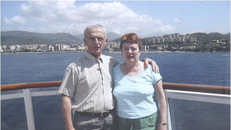 Bernie Moore (74), who died on Monday, with her husband Jim 