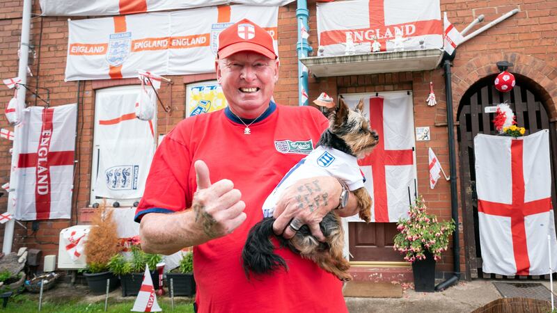 Benny Elcock, 59, from York, has decorated his property for every major football tournament for decades.