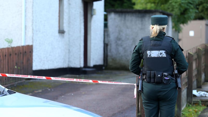 &nbsp;A police officer guards the scene of at Limehurst Way, Lisburn, as detectives continue their investigation into the murder of Gerry Mulligan, Picture by Mal McCann