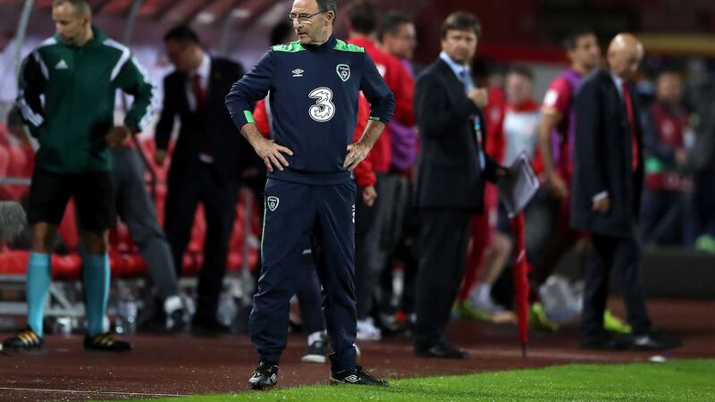 Ireland manager Martin O'Neill on the sidelines during the draw with the Serbia in Belgrade on Monday night<br />Picture by AP&nbsp;