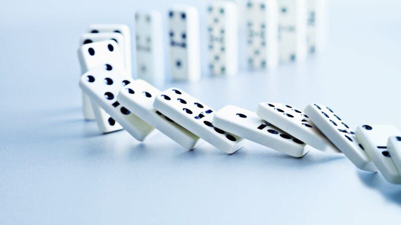The domino world record attempt was thwarted by an insect during set up. With consumer debt standing at &pound;200 billion, could any of its sectors trigger that little moment? 