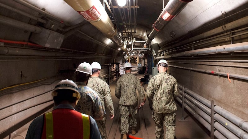 Soldiers and experts check the situation in the Red Hill Bulk Fuel Storage Facility, near Pearl Harbour (Mass Communication Specialist 1st Class Luke McCall/U.S. Navy via AP, File)