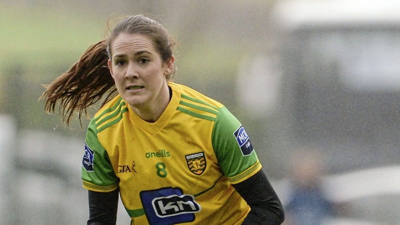 Donegal football star Katy Herron in action against Dublin at Letterkenny 