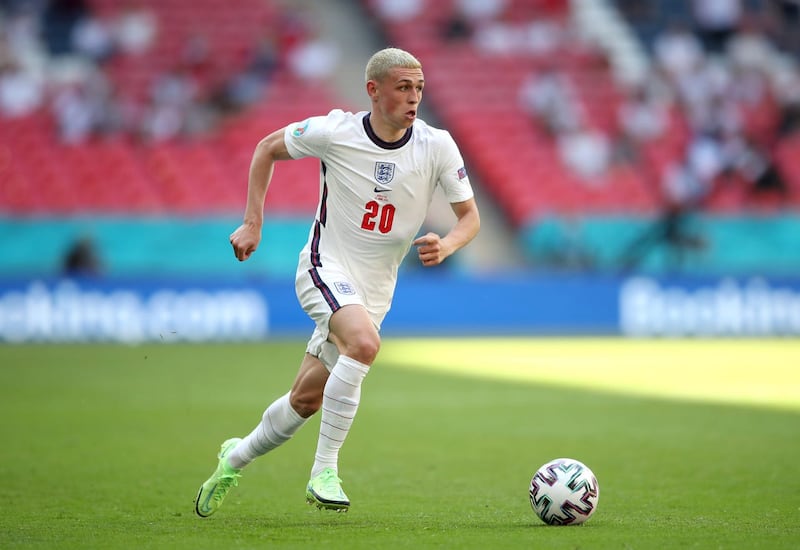 England’s Phil Foden during the UEFA Euro 2020 Group D match at Wembley Stadium, London