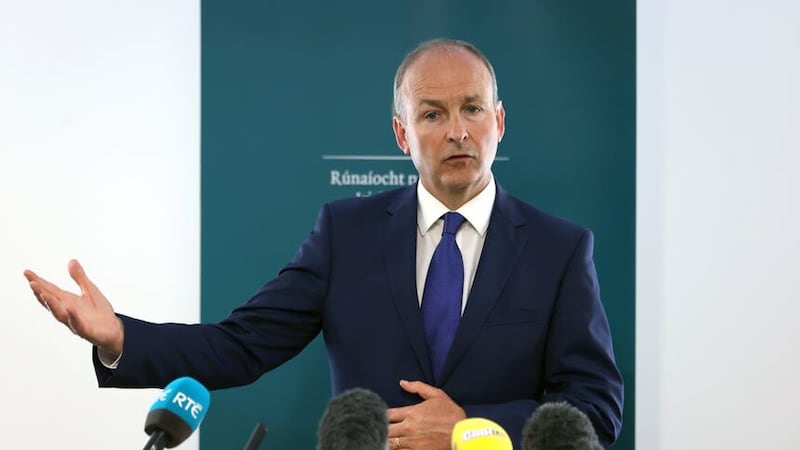Tanaiste Micheal Martin during a press conference in the Irish Secretariat in Belfast, after meeting with some of Stormont’s main political parties (Liam McBurney/PA)