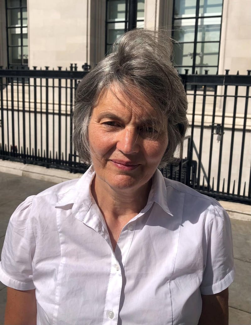 Environmental campaigner Sarah Finch outside the UK Supreme Court in London
