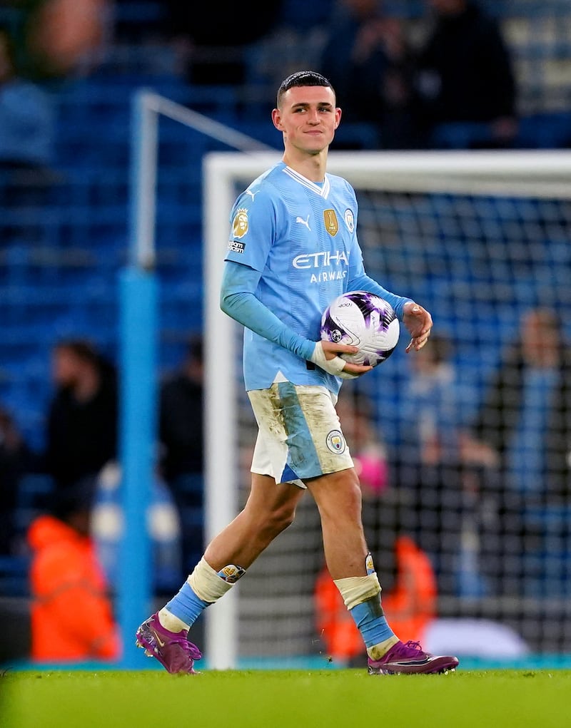 Phil Foden has scored three Premier League hat-tricks in his career